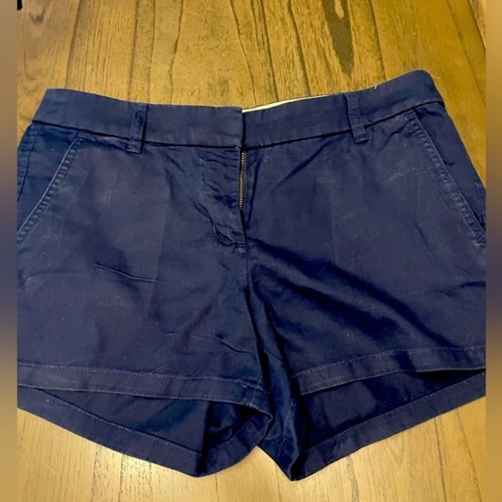 J Crew Navy Blue khaki shorts size 6